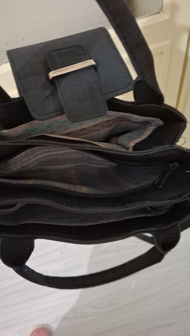 Tokalı Siyah Kadın El Çantası - Görsel 4