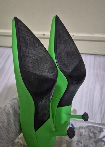 Zara Yeşil İnce Topuklu Kadın Ayakkabı - Görsel 4