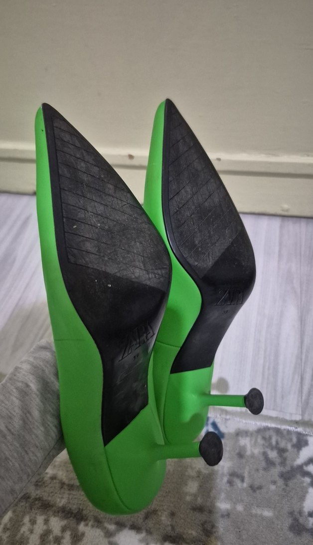 Zara Yeşil İnce Topuklu Kadın Ayakkabı - Görsel 4