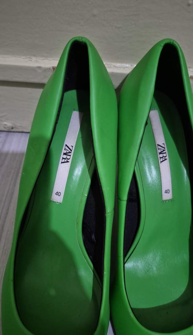 Yeşil Stiletto Topuklu Kadın Ayakkabı - Görsel 2