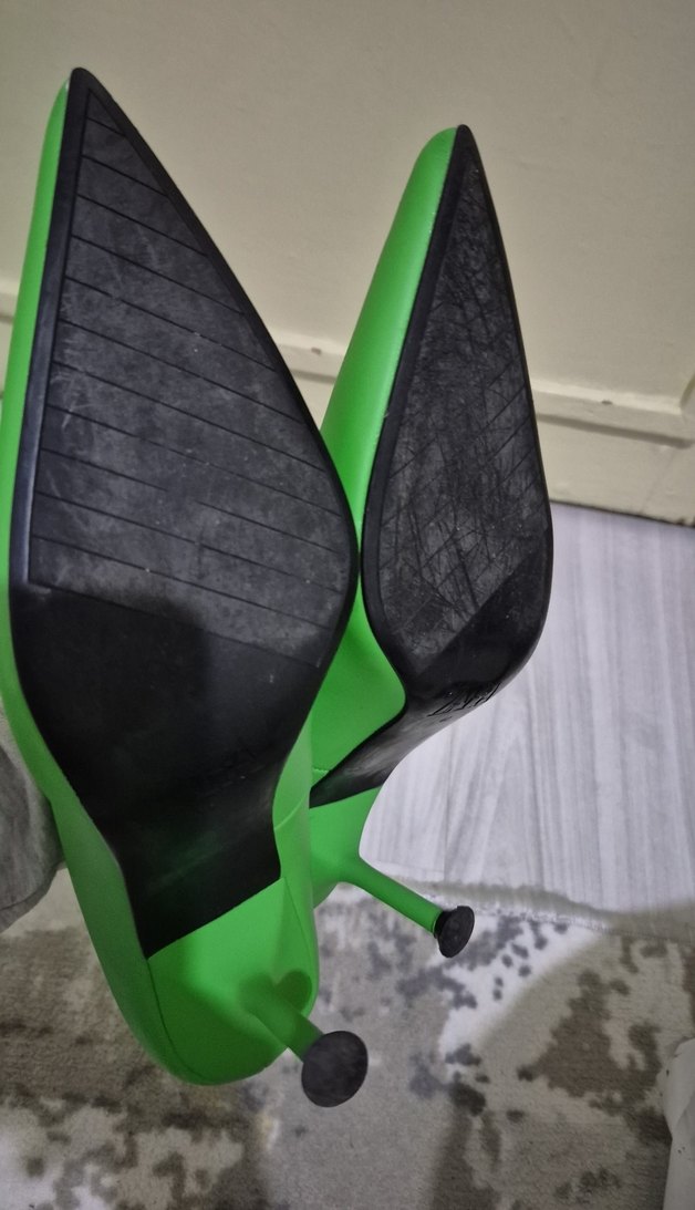 Yeşil Stiletto Topuklu Kadın Ayakkabı - Görsel 3