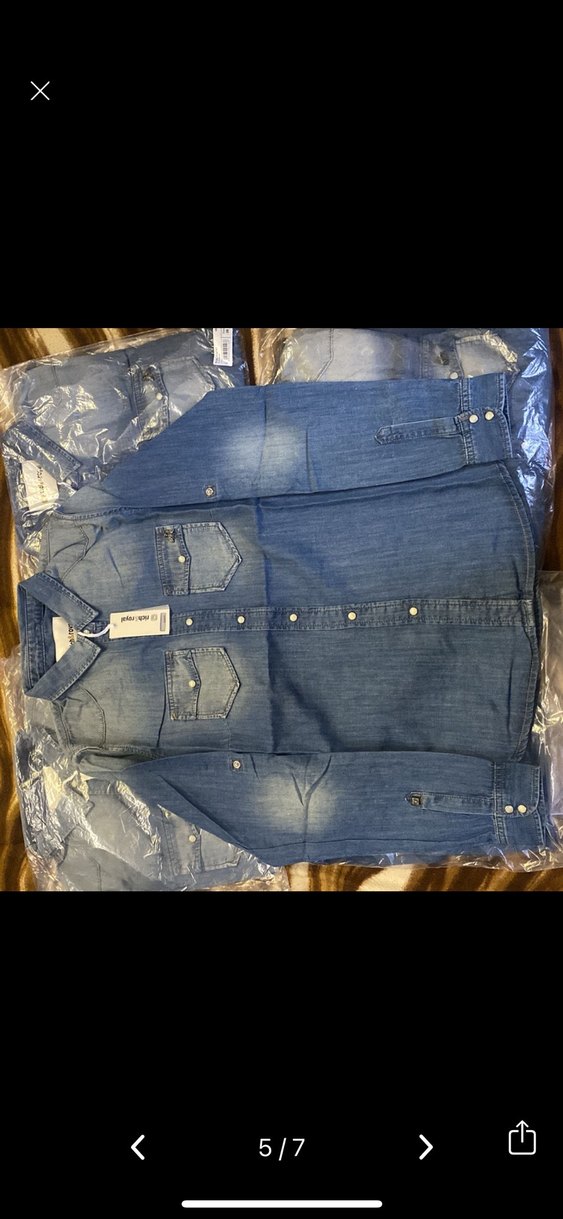 Düğmeli Gri Erkek Denim Jean - Görsel 3