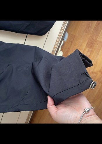 Siyah Mini Kadın Kumaş Pantolon - Görsel 3