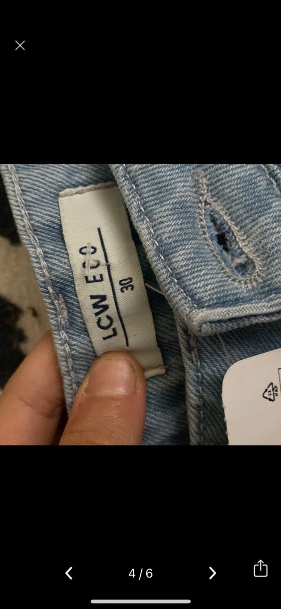 Kadın Mavi Geniş Kesim Midi Denim Pantolon - Görsel 3