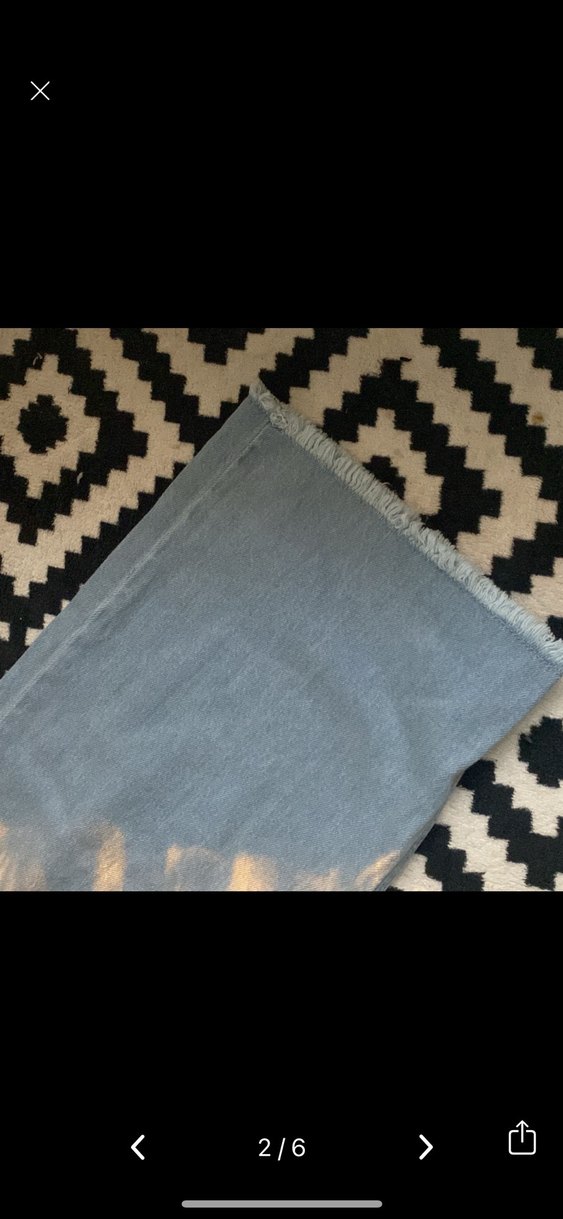 Kadın Mavi Geniş Kesim Midi Denim Pantolon - Görsel 5