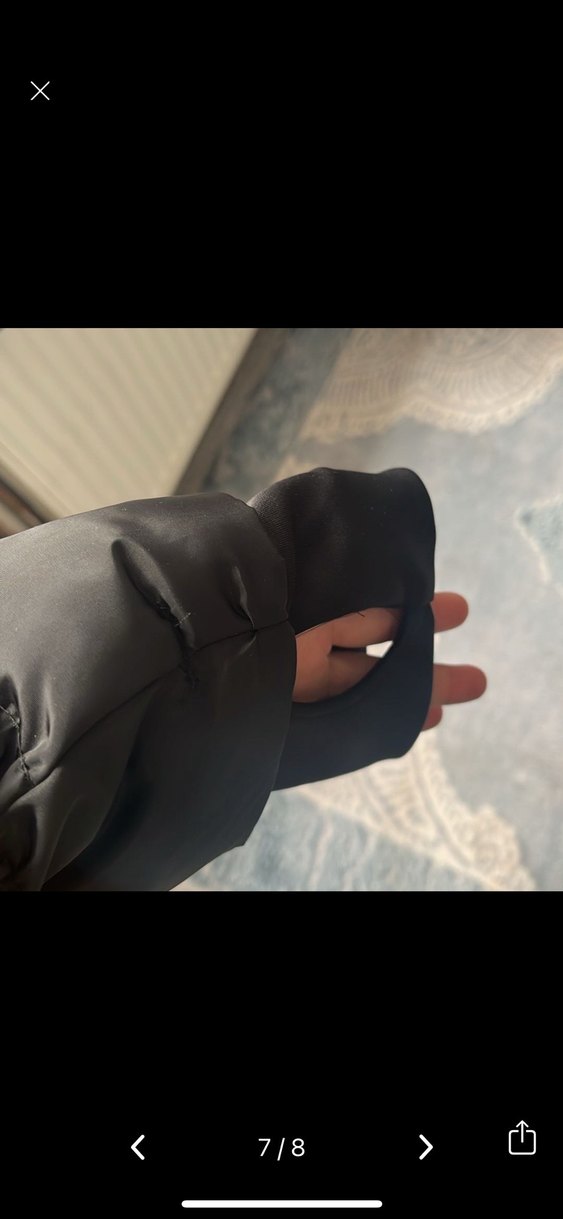 Siyah Kadın Kapitone Midi Kaban - Görsel 5