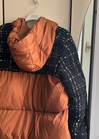 Kahverengi Ekoseli Kemerli Kısa Kadın Ceket - Görsel 6