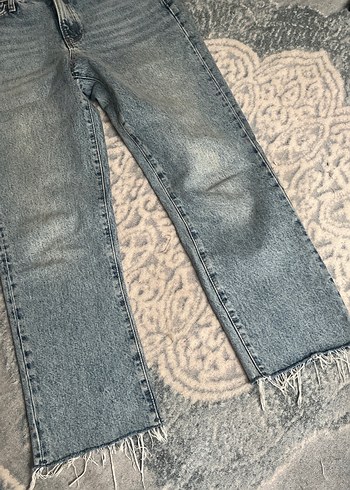 Gri Batik Desenli Kadın Kot Pantolon - Görsel 2