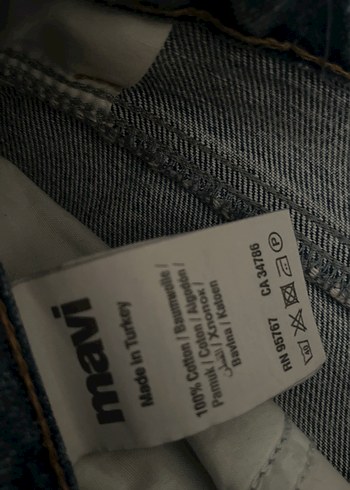 Gri Batik Desenli Kadın Kot Pantolon - Görsel 10