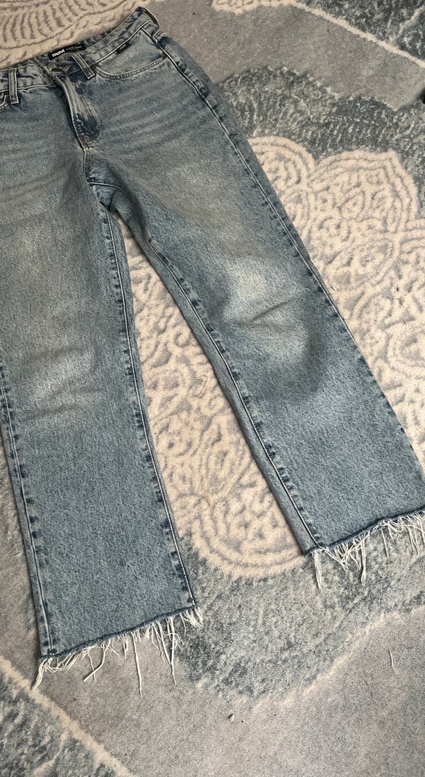 Gri Batik Desenli Kadın Kot Pantolon - Görsel 2