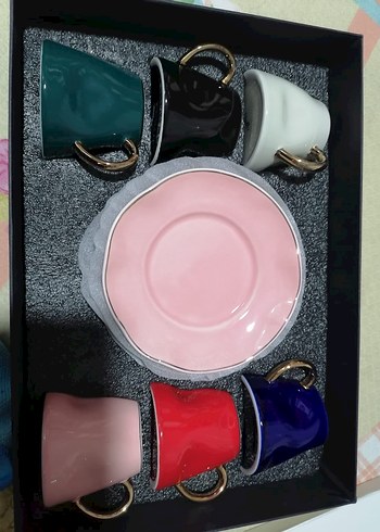 Koyu Turkuaz Mini Seramik Fincan - Görsel 4