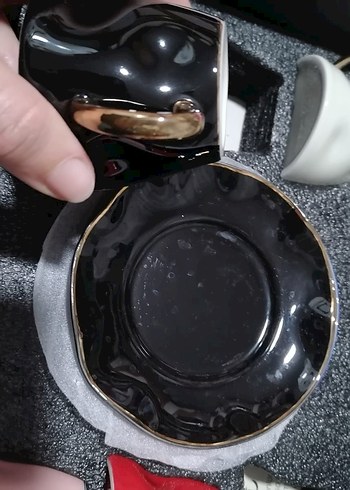 Koyu Turkuaz Mini Seramik Fincan - Görsel 2