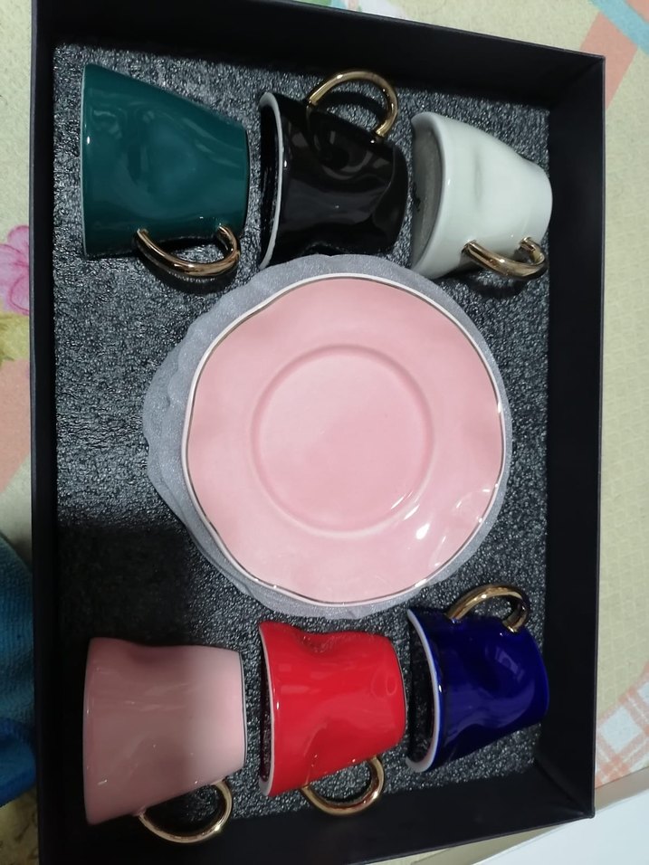 Koyu Turkuaz Mini Seramik Fincan - Görsel 4