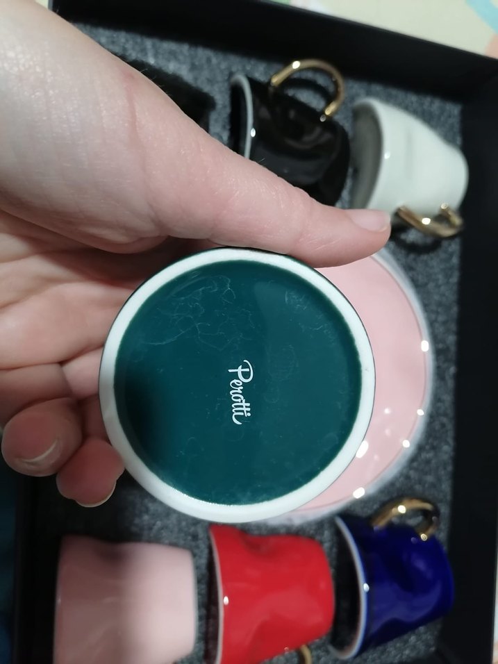 Koyu Turkuaz Mini Seramik Fincan - Görsel 5