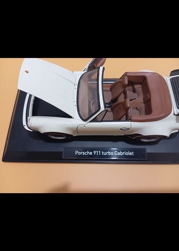 Beyaz Porsche 911 Turbo Cabriolet Oyuncak Araba - Görsel 7