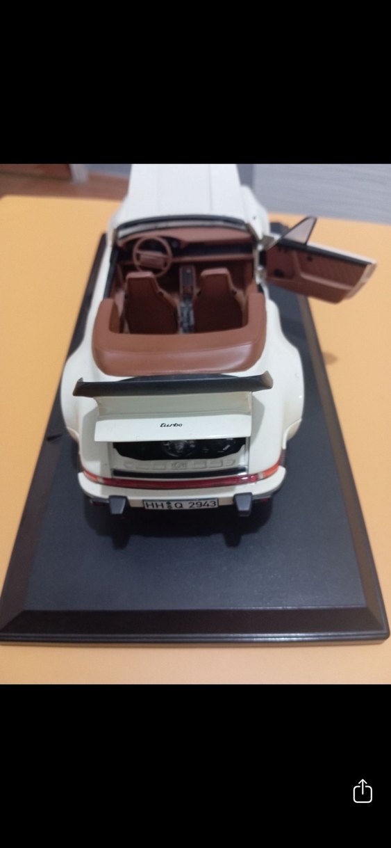 Beyaz Porsche 911 Turbo Cabriolet Oyuncak Araba - Görsel 5