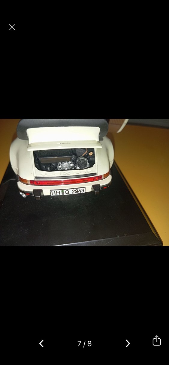 Beyaz Porsche 911 Turbo Cabriolet Oyuncak Araba - Görsel 4