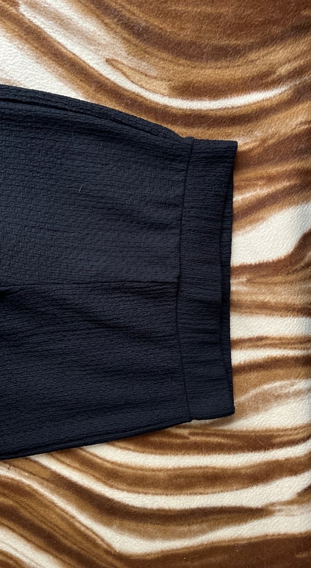 Kadın Siyah Pilili Midi İspanyol Paça Pantolon - Görsel 5