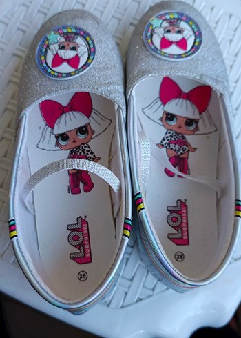 Kız Çocuk Gümüş Babet Ayakkabı - Görsel 4