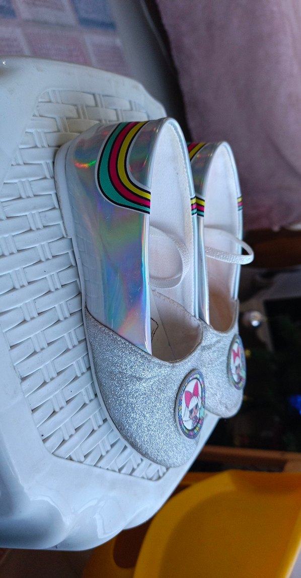 Kız Çocuk Gümüş Babet Ayakkabı - Görsel 2