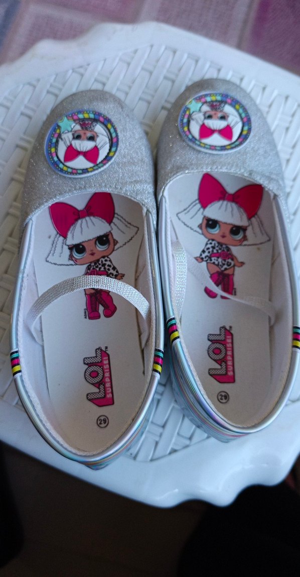 Kız Çocuk Gümüş Babet Ayakkabı - Görsel 4