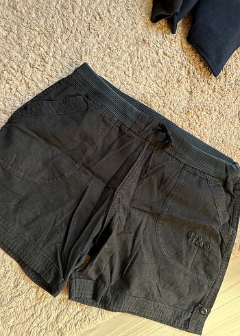 Siyah Keten mini şort