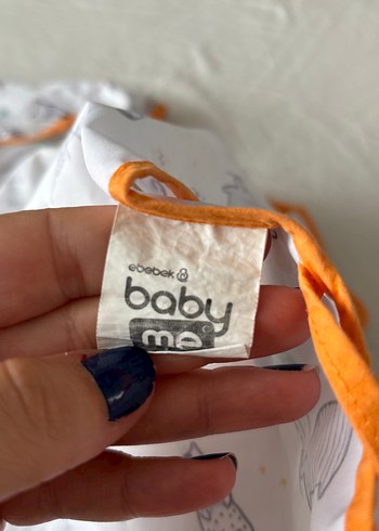 Uzun Kollu Bebek Önlüğü, Baskılı, Beyaz - Görsel 4