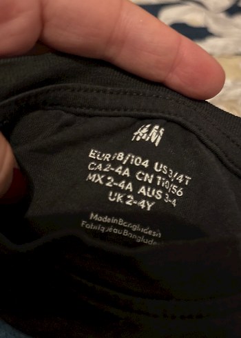 H&M Uzun Kollu Erkek Tişörtü Velcro Detaylı