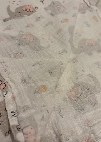 Pamuklu beyaz müslin örtü - Görsel 2