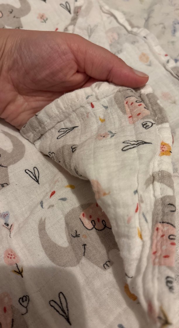 Pamuklu beyaz müslin örtü - Görsel 3