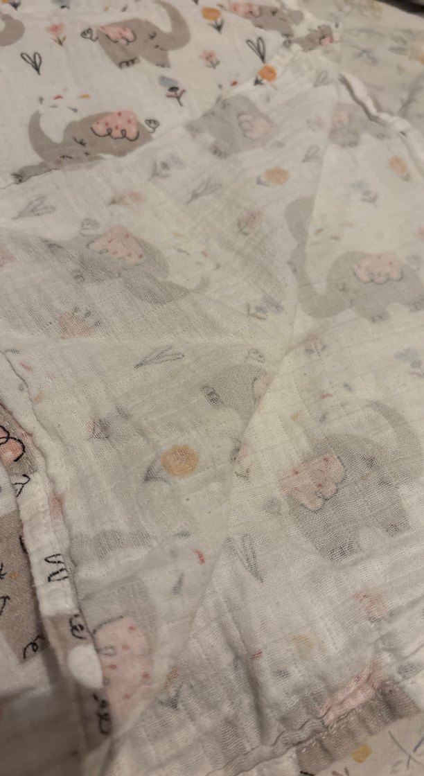 Pamuklu beyaz müslin örtü - Görsel 2