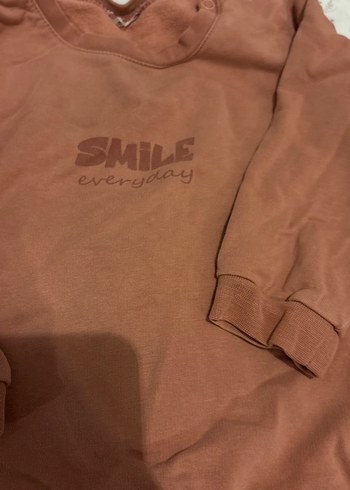 Kız Çocuk Kahverengi Rahat Sweatshirt ve Eşofman - Görsel 2