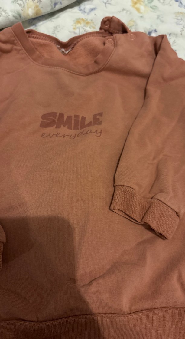 Kız Çocuk Kahverengi Rahat Sweatshirt ve Eşofman - Görsel 2