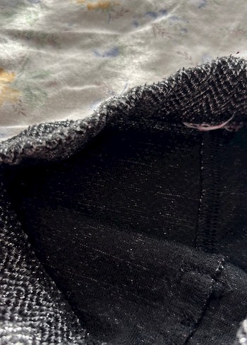 Düğmeli Gri Simli Kız Tayt - Görsel 4