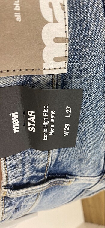 m Beden mavi star jean