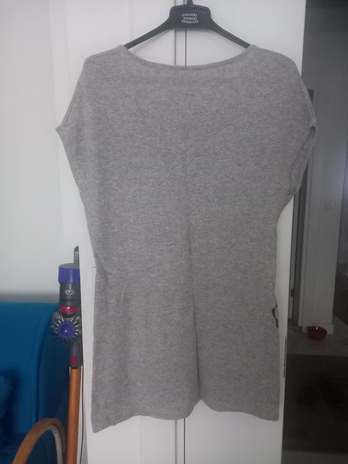 uzun saf yün tunik - Görsel 2