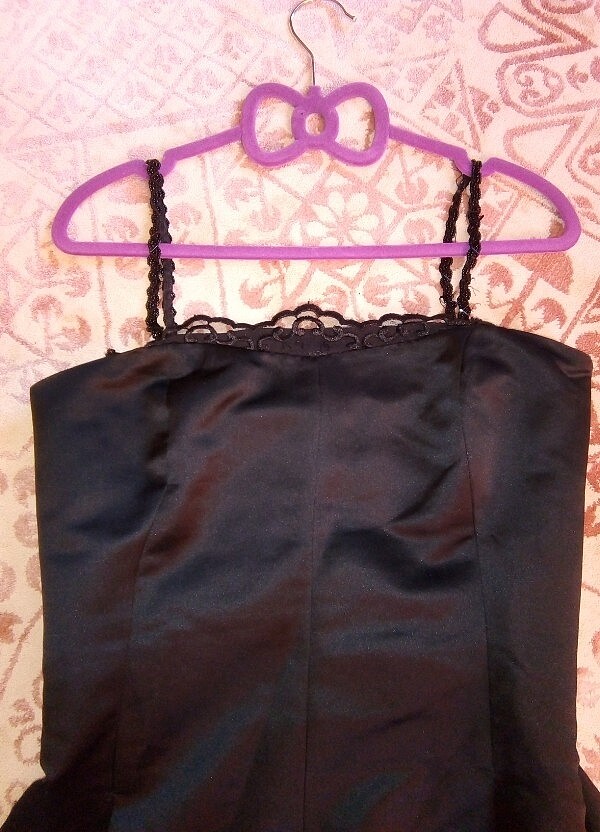 Saten mini elbise - Görsel 3