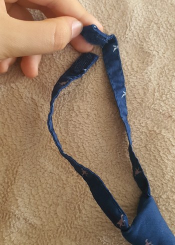 Mavi Gri Desenli Erkek cocuk Kravat - Görsel 5