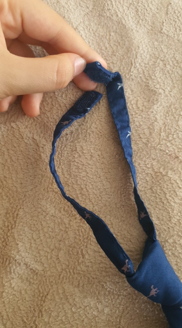 Mavi Gri Desenli Erkek cocuk Kravat - Görsel 5