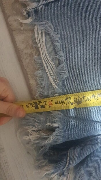 32 Beden mavi Renk Kot şort