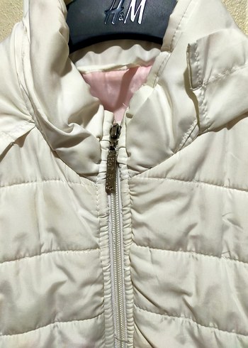 Beyaz Fermuarlı kız çocuk şişme yelek - Görsel 4