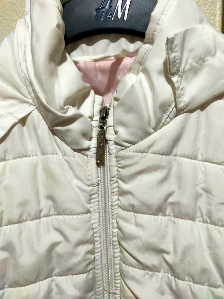 Beyaz Fermuarlı kız çocuk şişme yelek - Görsel 4