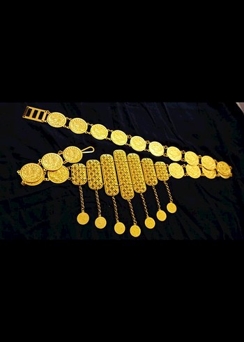 Altın Renkli  kadın yöresel kemer - Görsel 7