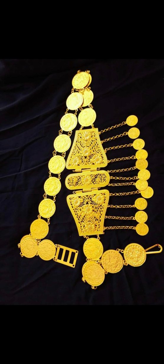 Altın Renkli  kadın yöresel kemer - Görsel 4