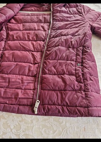 Bordo Fermuarlı Günlük Kadın Mont - Görsel 7