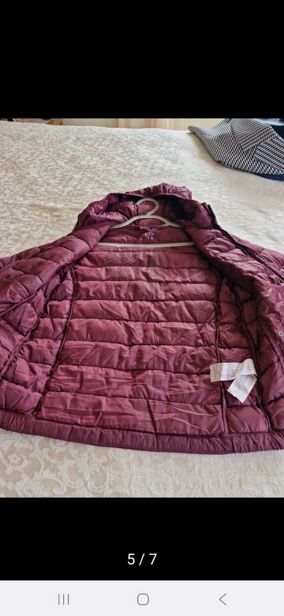 Bordo Fermuarlı Günlük Kadın Mont - Görsel 5