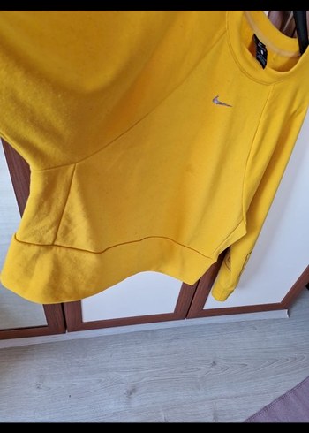 Sarı Nike Kadın Sweatshirt - Görsel 5