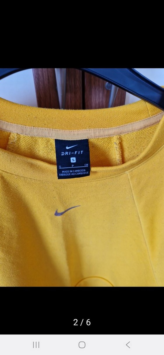 Sarı Nike Kadın Sweatshirt - Görsel 2