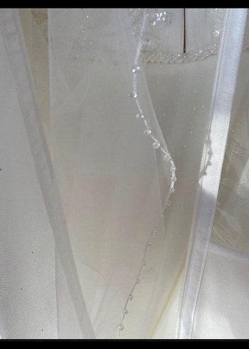 Modern Klasik Straplez BeyazHelen model Gelinlik - Görsel 5