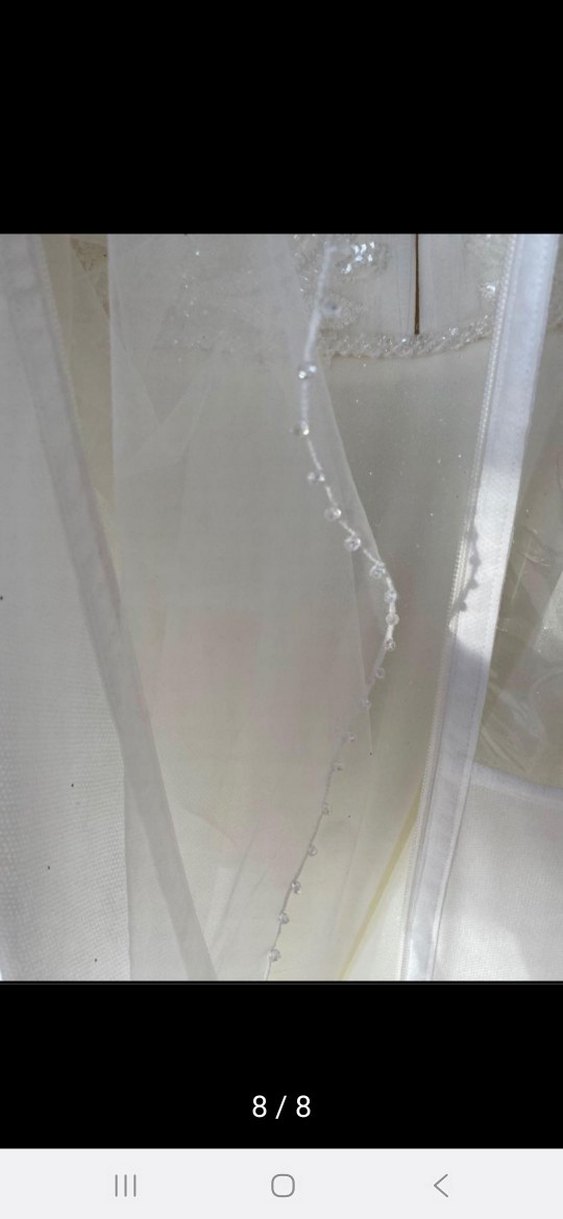 Modern Klasik Straplez BeyazHelen model Gelinlik - Görsel 5